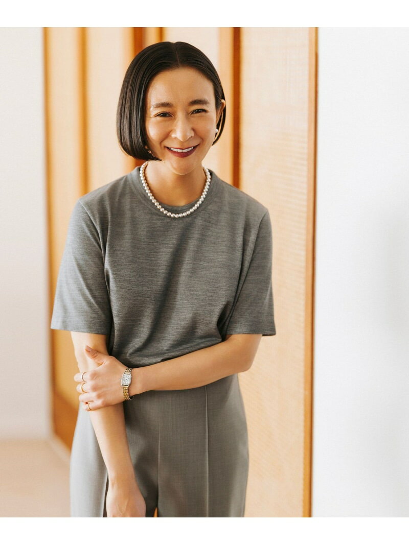 【別注】スタイリスト佐藤佳菜子 * SLOANE / ウール混 クルーネック Tシャツ Demi-Luxe BEAMS デミルクス ビームス トップス カットソー・Tシャツ グレー【先行予約】*【送料無料】[Rakuten Fashion]