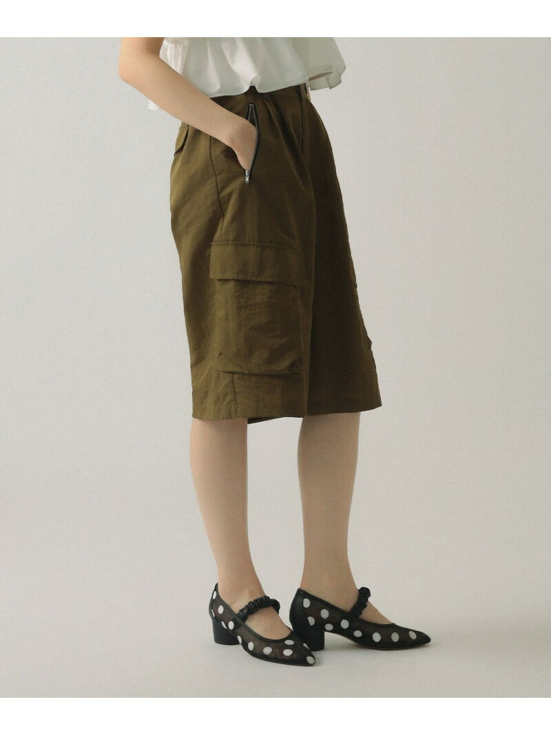 Rakuten - カーゴ ハーフ パンツ Ray BEAMS ビームス ウイメン パンツ その他のパンツ ブラック グリーン【送料無料】[Rakuten Fashion]