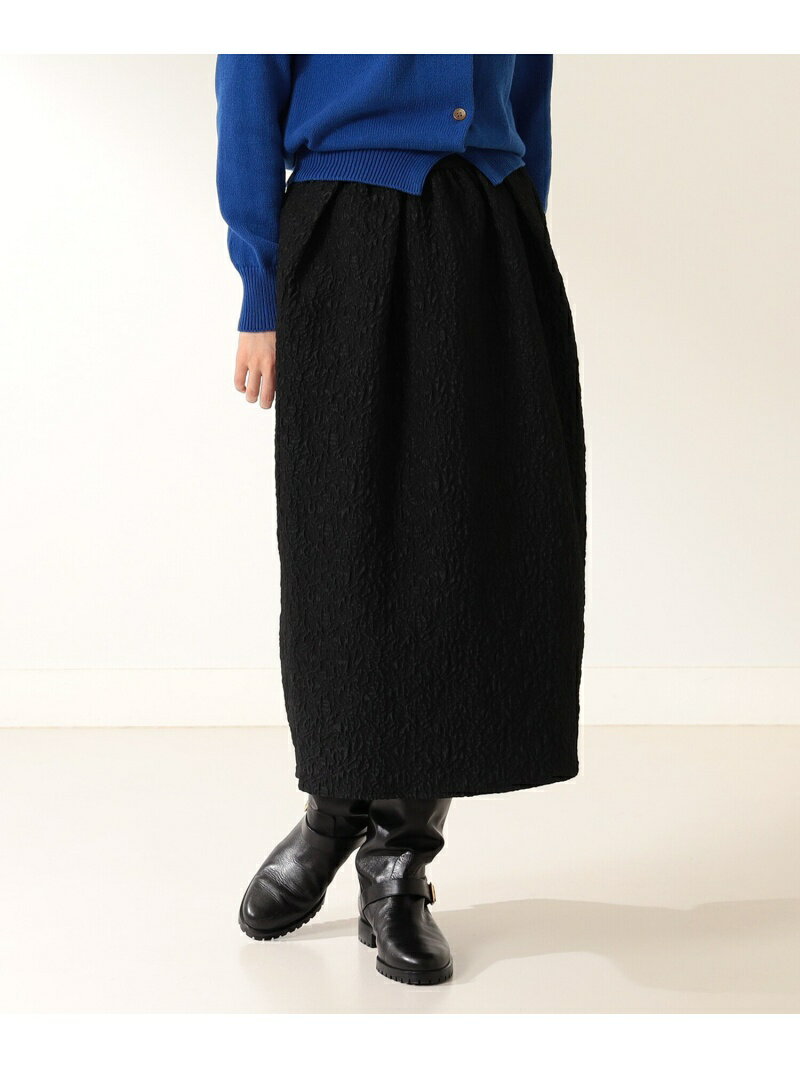 【グサービス】 Demi-Luxe BEAMS / ジャカード コクーンスカート Demi-Luxe BEAMS デミルクス ビームス スカート ロングスカート ブラック[Rakuten Fashion]：BEAMS／ビームス からお