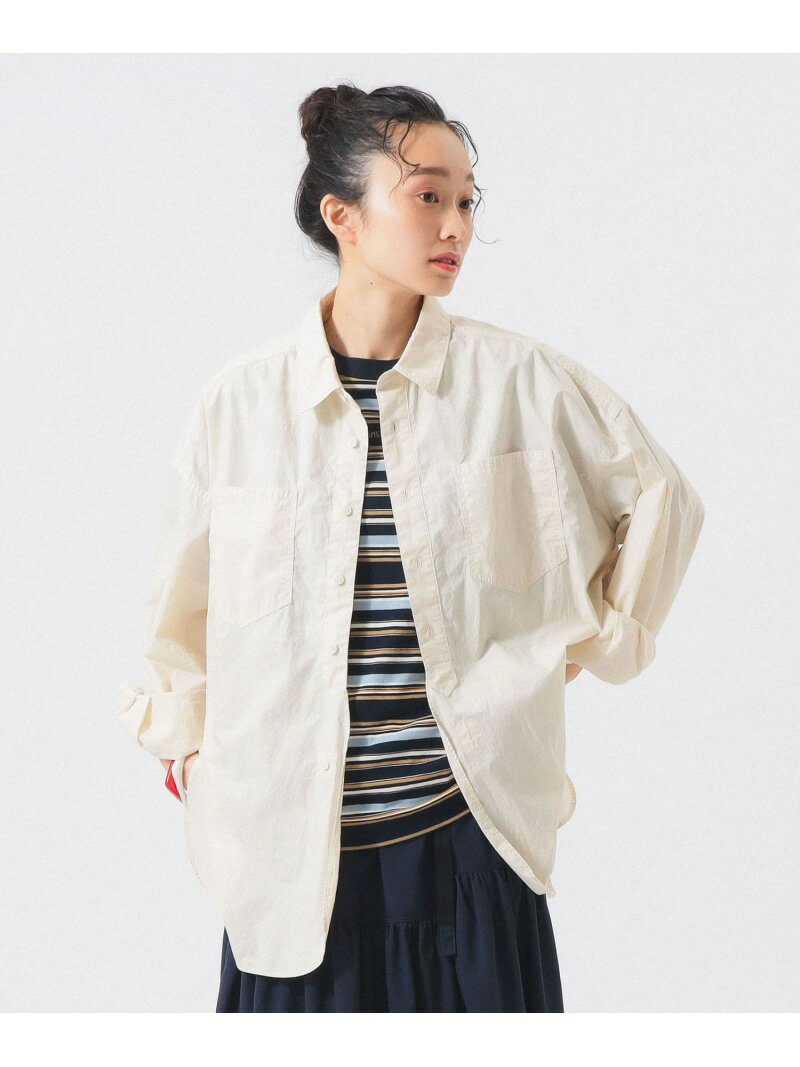 タイプ ビッグ シャツ BEAMS BOY ビームス ウイメン トップス シャツ・ブラウス ネイビー ホワイト ピンク【送料無料】[Rakuten Fashion]