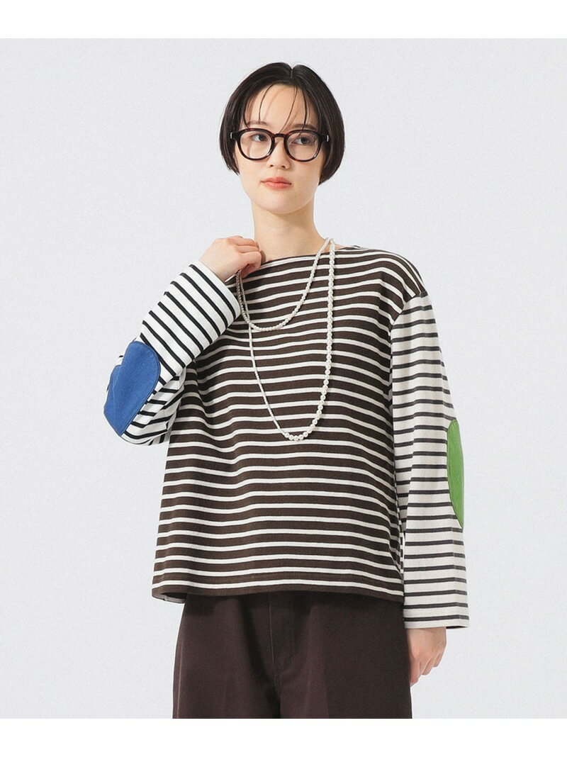 エルボーパッチ バスク BEAMS BOY ビームス ウイメン トップス カットソー・Tシャツ ホワイト【先行予約】*【送料無料】[Rakuten Fashion]