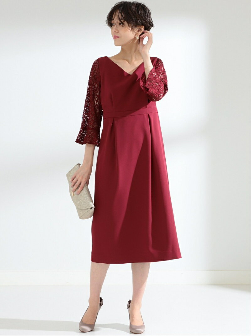 楽天市場 Rakuten Fashion Ray Beams レーススリーブ Vネック ロング ワンピース レイビームス ビームス Beams レディース ドレス 結婚式 Ray Beams ビームス ウイメン ワンピース ロングワンピース マキシワンピース 送料無料 Beams ビームス
