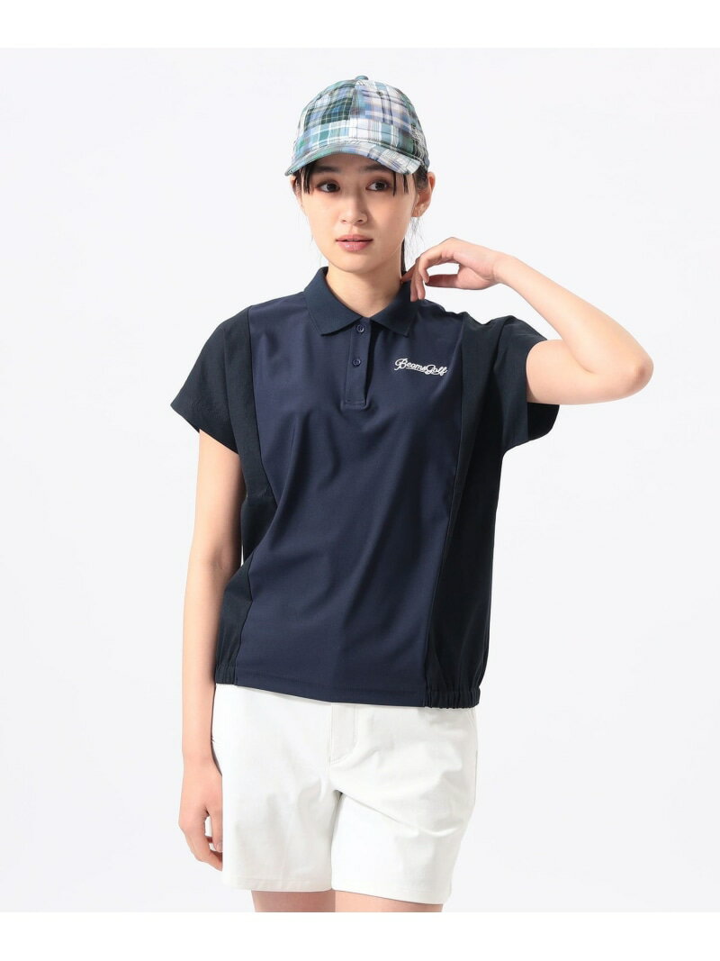 ORANGE LABEL / 異素材 切り替え ポロシャツ BEAMS GOLF ORANGE LABEL ビームス ゴルフ トップス ポロシャツ ネイビー ホワイト【送料無料】[Rakuten Fashion]