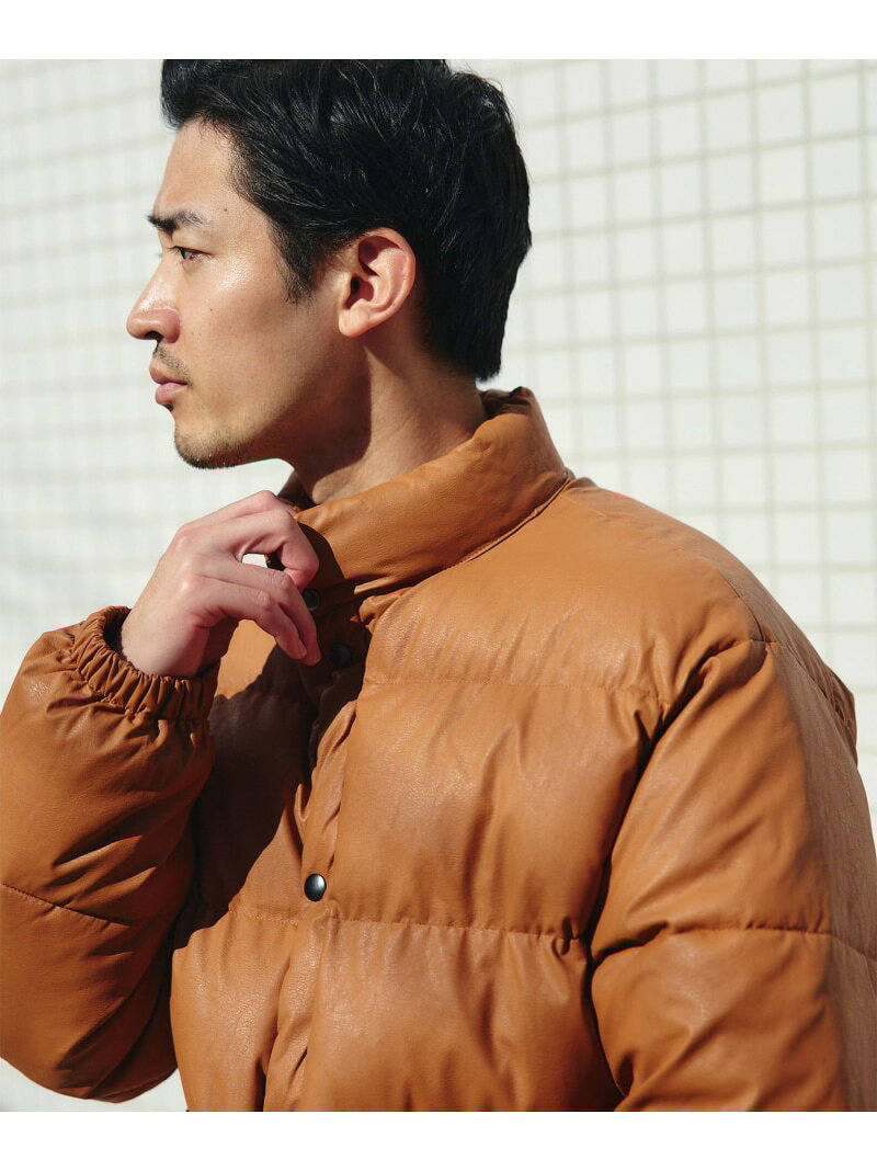 乐天商城 - フェイクレザー 中綿 ブルゾン BEAMS HEART MEN ビームス ハート ジャケット・アウター ブルゾン・ジャンパー ブラック【送料無料】[Rakuten Fashion]