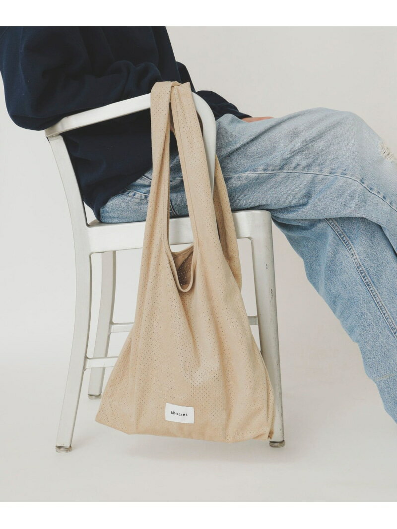 パンチング エコバッグ bPr BEAMS ビームス メン 財布・ポーチ・ケース ポーチ ブラック ベージュ【送料無料】[Rakuten Fashion]
