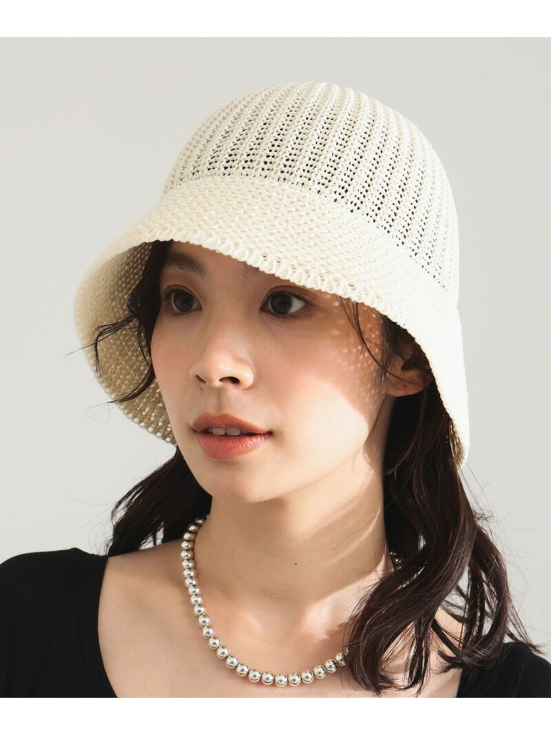 Rakuten - ＜WOMEN＞KIJIMA TAKAYUKI / ポリエステル 和紙ニット メトロハット Demi-Luxe BEAMS デミルクス ビームス 帽子 ハット ホワイト ブラック【送料無料】[Rakuten Fashion]