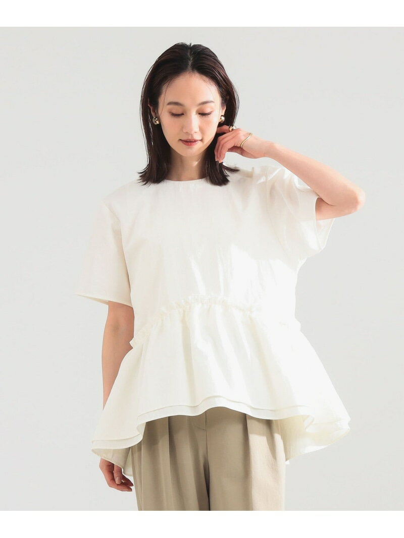 Rakuten - 【SALE／30%OFF】ダブル ペプラム ブラウス Demi-Luxe BEAMS デミルクス ビームス トップス シャツ・ブラウス ブラック ホワイト【RBA_E】【送料無料】[Rakuten Fashion]