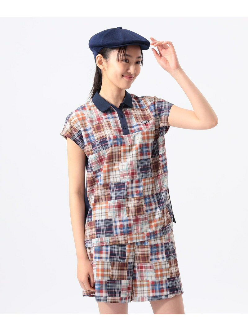 ＜WOMEN＞ORANGE LABEL / マドラスチェック シャツ BEAMS GOLF ORANGE LABEL ビームス ゴルフ トップス ポロシャツ レッド グリーン【送料無料】[Rakuten Fashion]