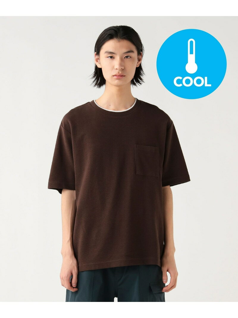 樂天商城 - リップルダブルフェイス フェイクレイヤード Tシャツ(接触冷感) BEAMS HEART MEN ビームス ハート トップス カットソー・Tシャツ ネイビー ブラック ブラウン【送料無料】[Rakuten Fashion]