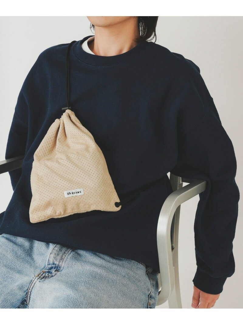 パンチング ドローストリング バッグ bPr BEAMS ビームス メン 財布・ポーチ・ケース ポーチ ブラック ピンク ブルー ベージュ ホワイト【送料無料】[Rakuten Fashion]