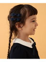 ダブル リボン ピン 2025SS BEAMS mini ビームス ミニ ヘアアクセサリー その他のヘアアクセサリー ベージュ ネイビー[Rakuten Fas...
