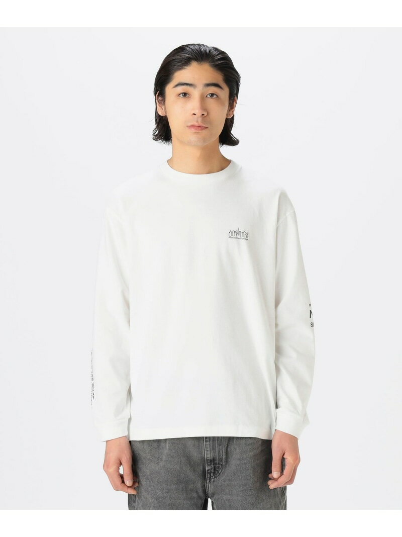 Manhattan Portage / Long Sleeve Print T-Shirt B:MING by BEAMS ビーミング ライフストア バイ ビームス トップス カットソー・Tシャツ ブラック ホワイト【送料無料】[Rakuten Fashion]