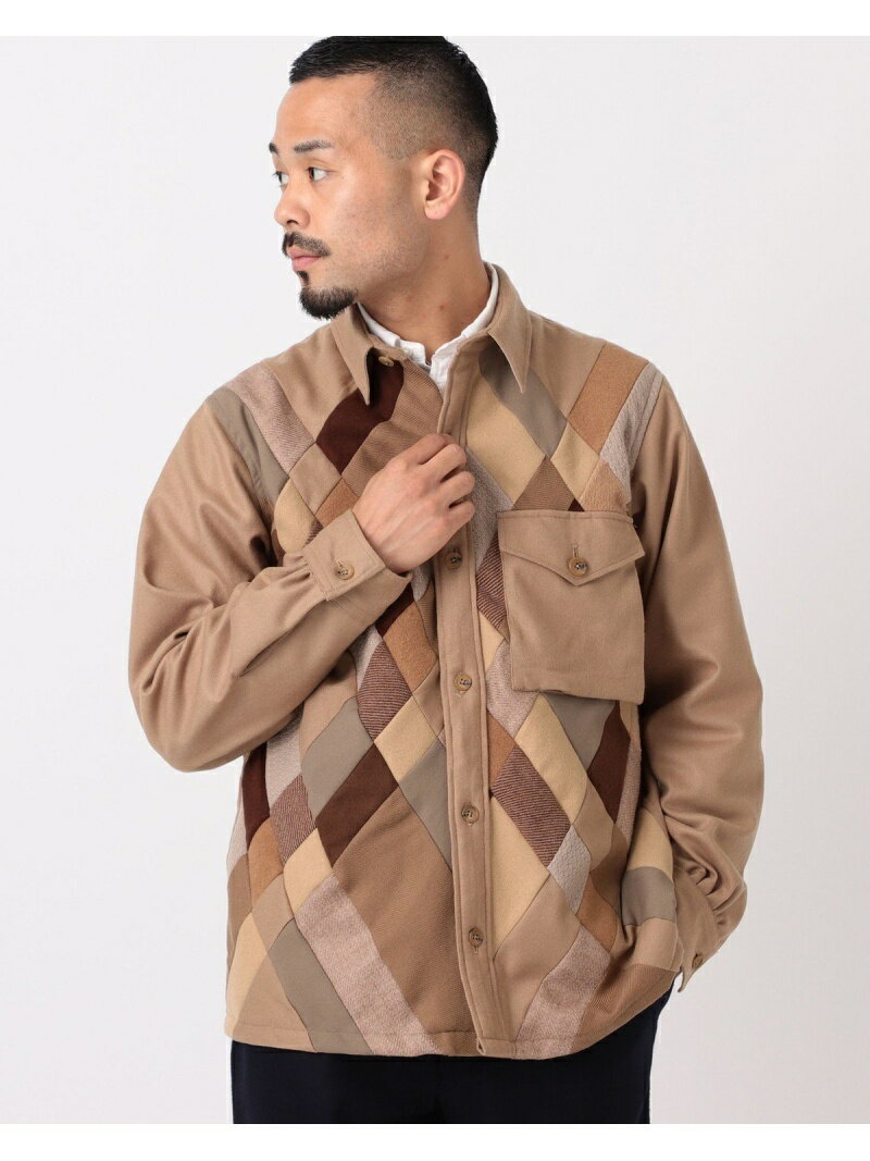 Patchwork CPO Shirt 11-18-4958-063: Camel