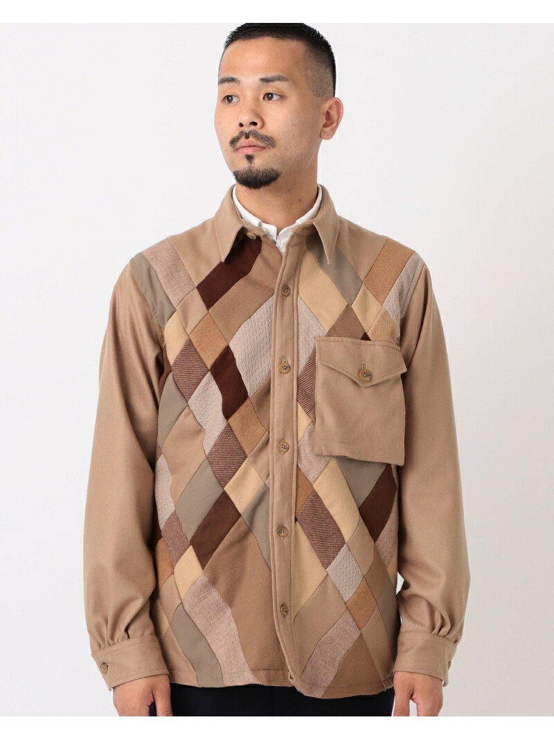 Patchwork CPO Shirt 11-18-4958-063: Camel