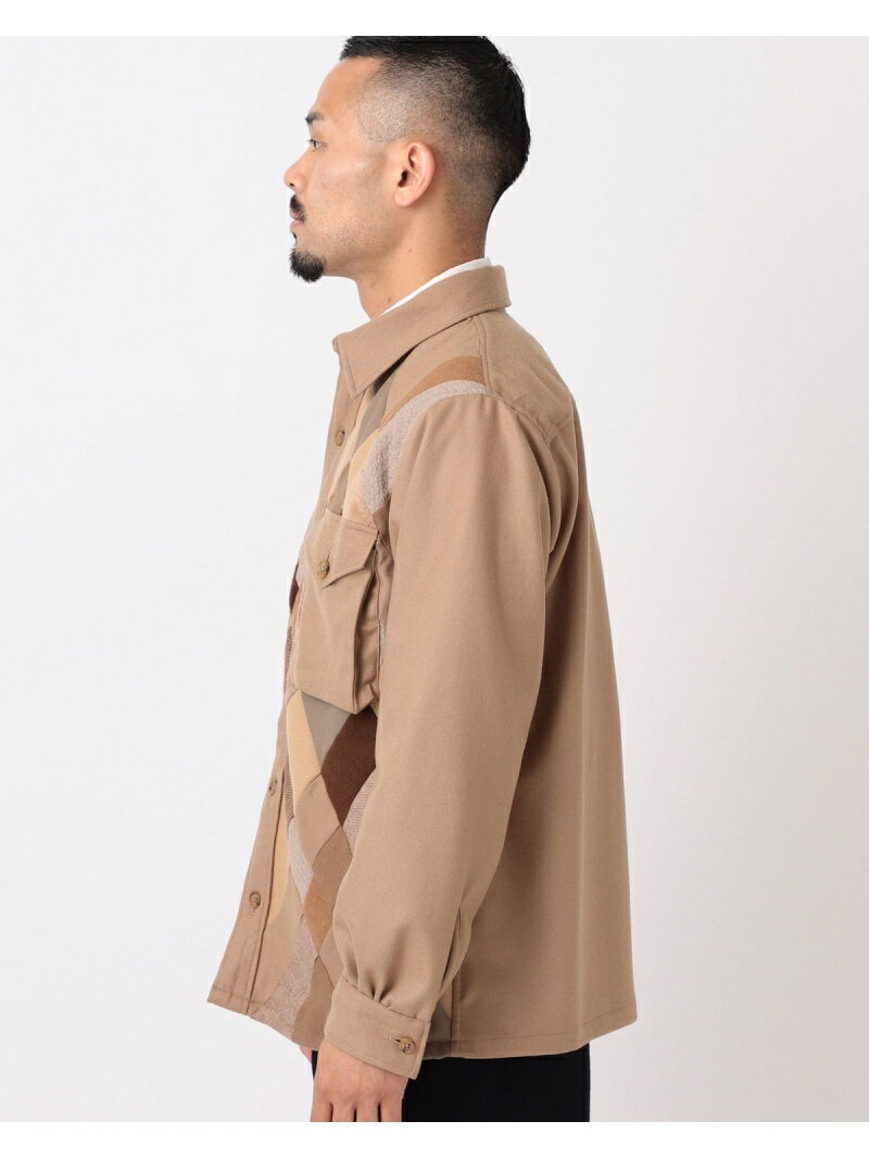 Patchwork CPO Shirt 11-18-4958-063: Camel