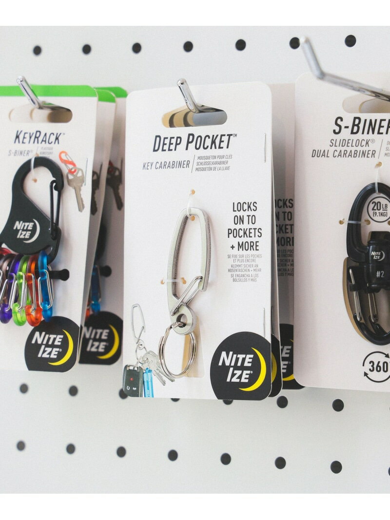 NITE IZE / DEEP POCKET キーカラビナ bPr BEAMS ビームス メン 財布・ポーチ・ケース その他の財布・ポーチ・ケース シルバー[Rakuten Fashion]
