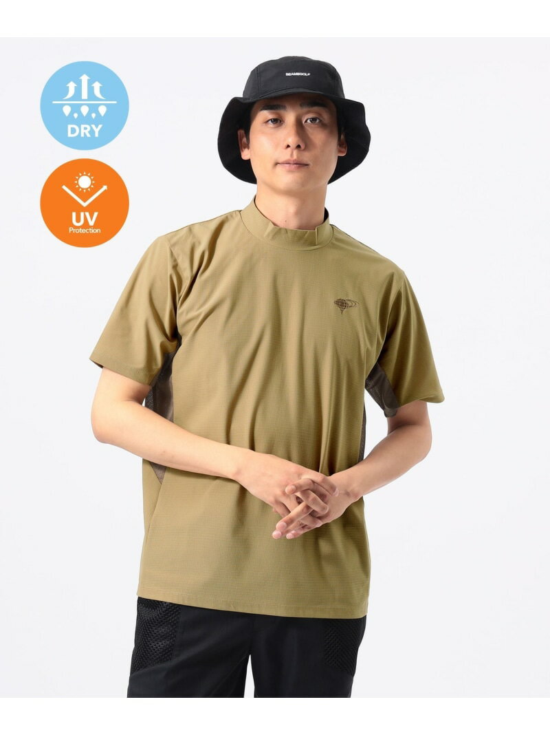樂天商城 - ORANGE LABEL / フレックスドライ サイドメッシュ モックネックシャツ(吸水速乾・UVカット) BEAMS GOLF ORANGE LABEL ビームス ゴルフ トップス スウェット・トレーナー ブラック ネイビー ベージュ【送料無料】[Rakuten Fashion]