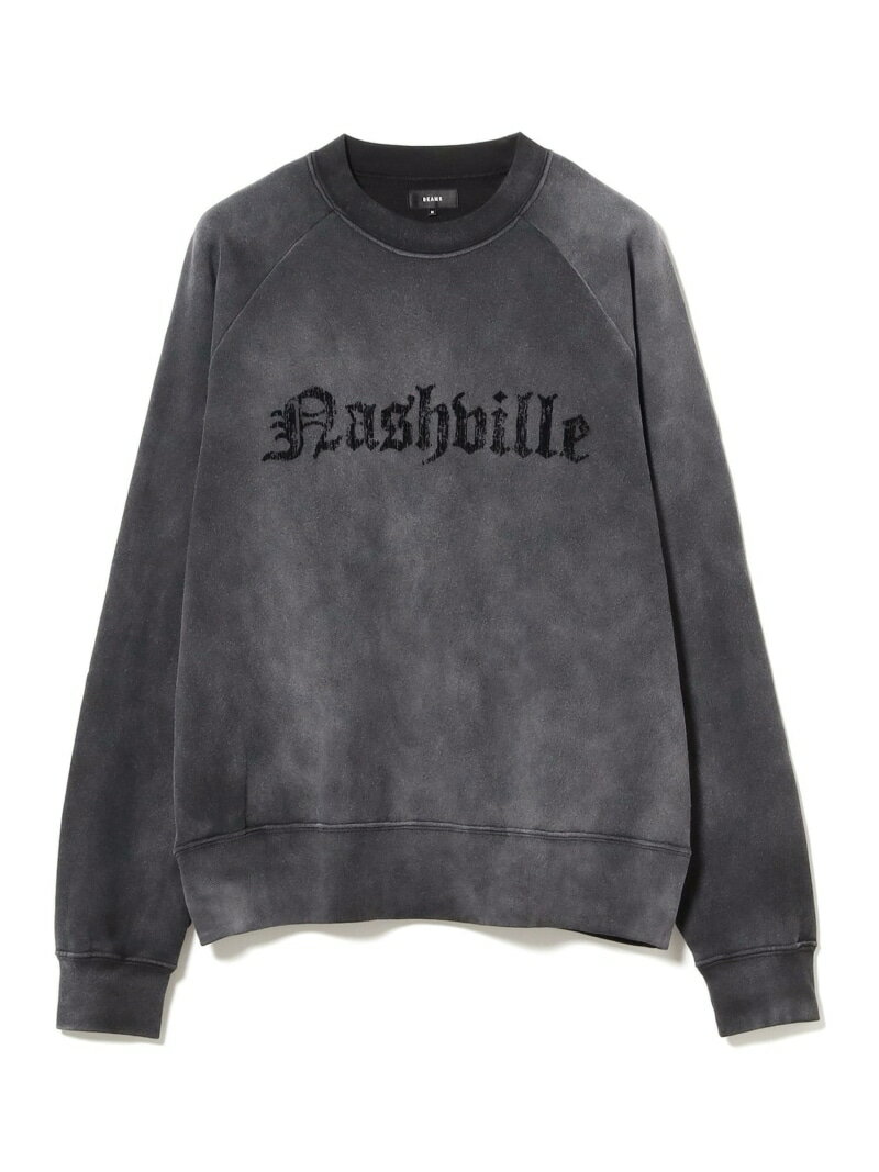 【リラックスフィット】プリント フェード スウェット 26SS BEAMS ビームス メン トップス スウェット・トレーナー レッド ブラック【送料無料】[Rakuten Fashion]