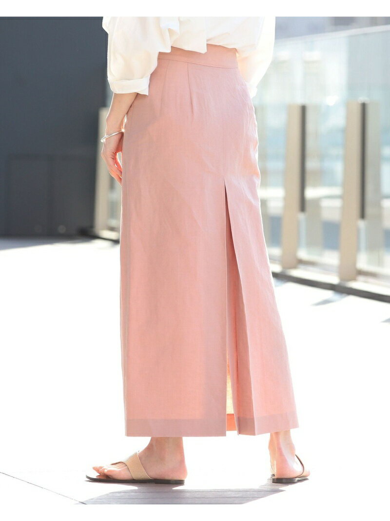Demi Luxe Beams リネンコットン タイトスカート Demi Luxe Beams デミルクス ビームス スカート ロングスカート ベージュ 激安大特価 豊富な 大歓迎 おもちゃは激安大特価で販売中 インテリア 寝具 収納 インナー 下着 ナイトウェアが衝撃特価 全国どこでも送料