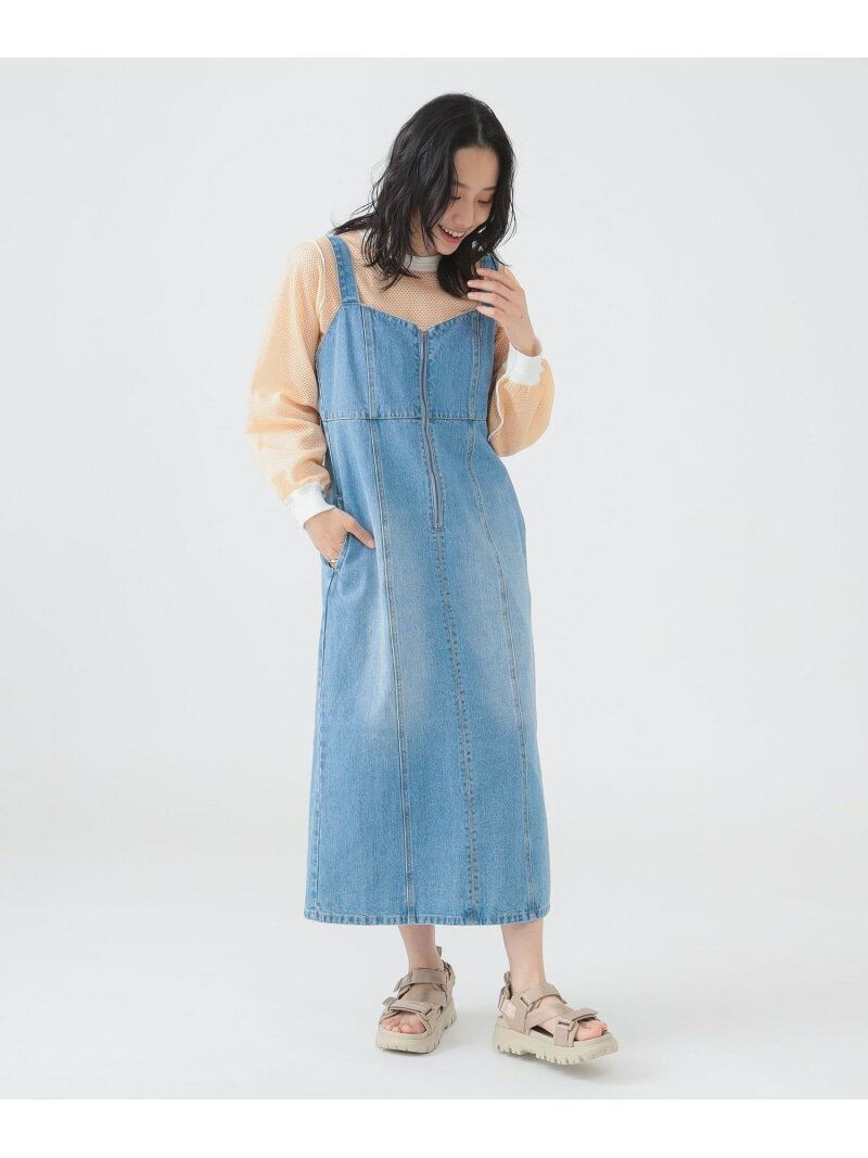 【SALE／50%OFF】デニム ジャンパースカート(S~M) 25SS 春 ウォッシャブル 着回し denim B:MING by BEAMS ビーミング ライフストア バイ ビームス ワンピース・ドレス ジャンパースカート ネイビー【RBA_E】【送料無料】[Rakuten Fashion]