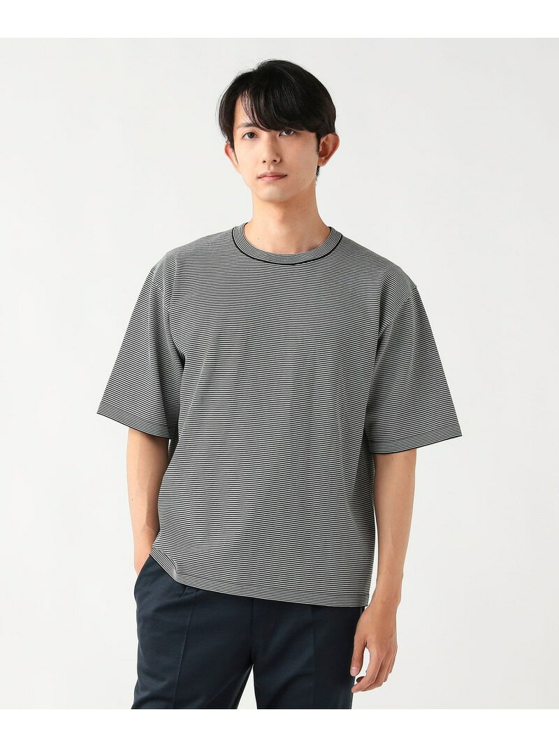 乐天商城 - サマーニット Tシャツ BEAMS HEART MEN ビームス ハート トップス カットソー・Tシャツ ホワイト ブラック【送料無料】[Rakuten Fashion]