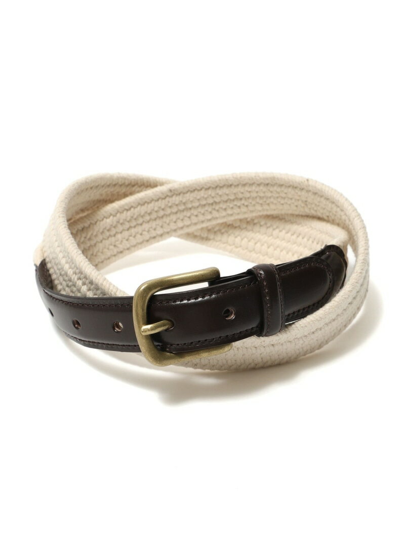 BEAMS PLUS / レザータブ コットンベルト BEAMS PLUS ビームス メン ファッション雑貨 ベルト ホワイト..