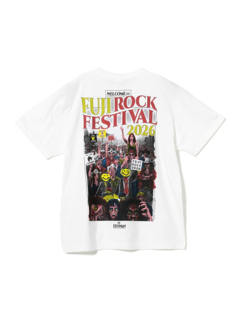 ＜WOMEN＞FUJI ROCK FESTIVAL'26 / YUICHIRO TAMAKI / FUJI ROCK IN EDSWAN TEE Ray BEAMS ビームス ウイメン トップス カットソー・Tシャツ ホワイト