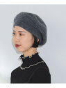 ミックスリブ ベレー帽 防寒 ギフト 24AW BEAMS HEART WOMEN ビームス ハート 帽子 ハンチング・ベレー帽 グレー ネイビー ベージュ【送...