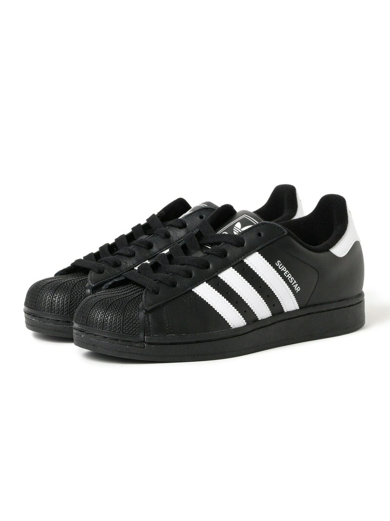 BEAMS｜adidas / SUPERSTAR 2 BLACK｜メンズ シューズ スニーカー｜アディダス スーパースター｜スリーストライプ シェルトゥ｜定番モデル ストリート スポーツ｜ブラック BEAMS ビームス メン シューズ・靴 スニーカー ブラック【送料無料】[Rakuten Fashion]