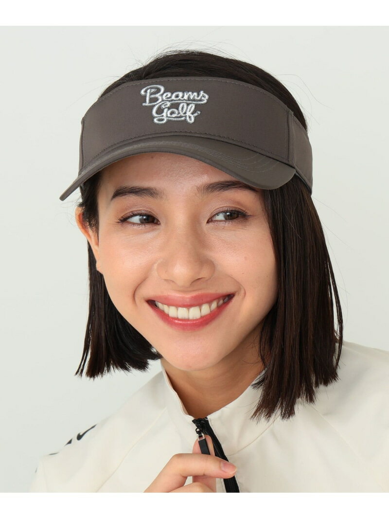 ビームス 帽子 メンズ ＜WOMEN＞BEAMS GOLF / スクリプトロゴ バイザー BEAMS GOLF ビームス ゴルフ 帽子 キャップ ベージュ ホワイト グレー ネイビー【送料無料】[Rakuten Fashion]