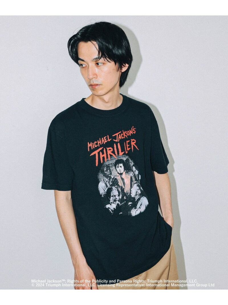 GOOD ROCK SPEED * BEAMS / 別注 Michael Jackson's THRILLER Tシャツ BEAMS T ビームスT トップス カットソー・Tシャツ ブラック ホワイト【先行予約】*【送料無料】[Rakuten Fashion]