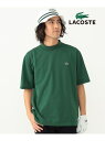 ＜MEN＞Lacoste for BEAMS GOLF / 別注 鹿の子 モックネックシャツ BEAMS GOLF ORANGE LABEL ビームス ゴルフ トップス スウェット トレーナー グリーン ブラック【送料無料】 Rakuten Fashion