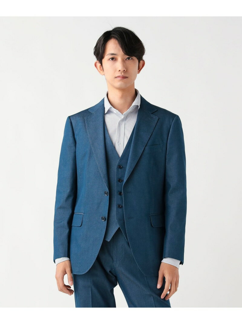 ストレッチデニム 2ボタン ジャケット(セットアップ対応) BEAMS HEART MEN ビームス ハート ジャケット・アウター テーラードジャケット・ブレザー ネイビー ブルー【送料無料】[Rakuten Fashion]