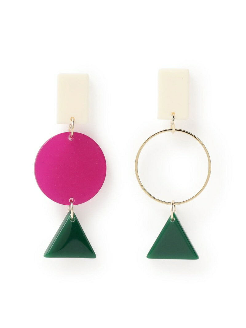アシメ メタル * クリア ピアス BEAMS HEART WOMEN ビームス ハート アクセサリー・腕時計 ピアス グリーン ブルー[Rakuten Fashion]