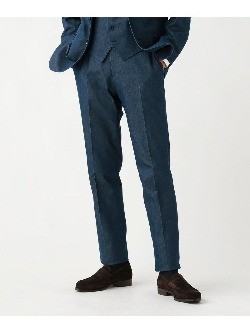 Rakuten - ストレッチデニム スラックス(セットアップ対応) BEAMS HEART MEN ビームス ハート パンツ その他のパンツ ブルー ネイビー【送料無料】[Rakuten Fashion]