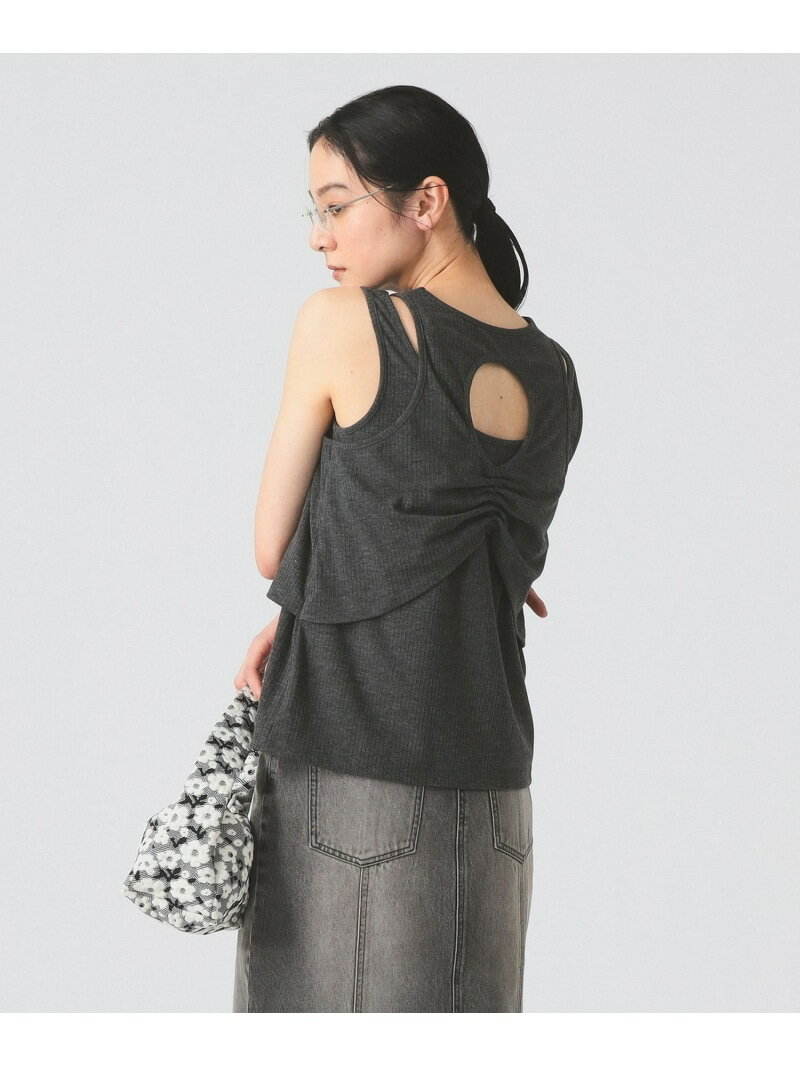 【SALE／30%OFF】カットアウト レイヤード ノースリーブ Ray BEAMS ビームス ウイメン トップス カットソー・Tシャツ ブルー【RBA_E】【送料無料】[Rakuten Fashion]