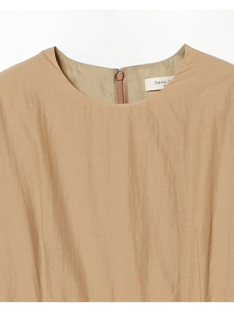 高級感 Demi Luxe Beams コットンナイロン マキシワンピース Demi Luxe Beams デミルクス ビームス ワンピース シャツワンピース ベージュ ネイビー 送料無料 Fashion 即納特典付き Dmcconstructionplc Com