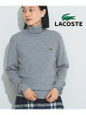 【SALE／30%OFF】【人気急上昇中！】LACOSTE for BEAMS BOY / 別注 リブ タートルニット ラコステ 別注アイテム タートルネック ロゴア..