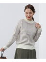 BEAMS HEART / ハイネックチェック ニットプルオーバー BEAMS HEART WOMEN ビームス ハート トップス ニット ホワイト ブラウン ...