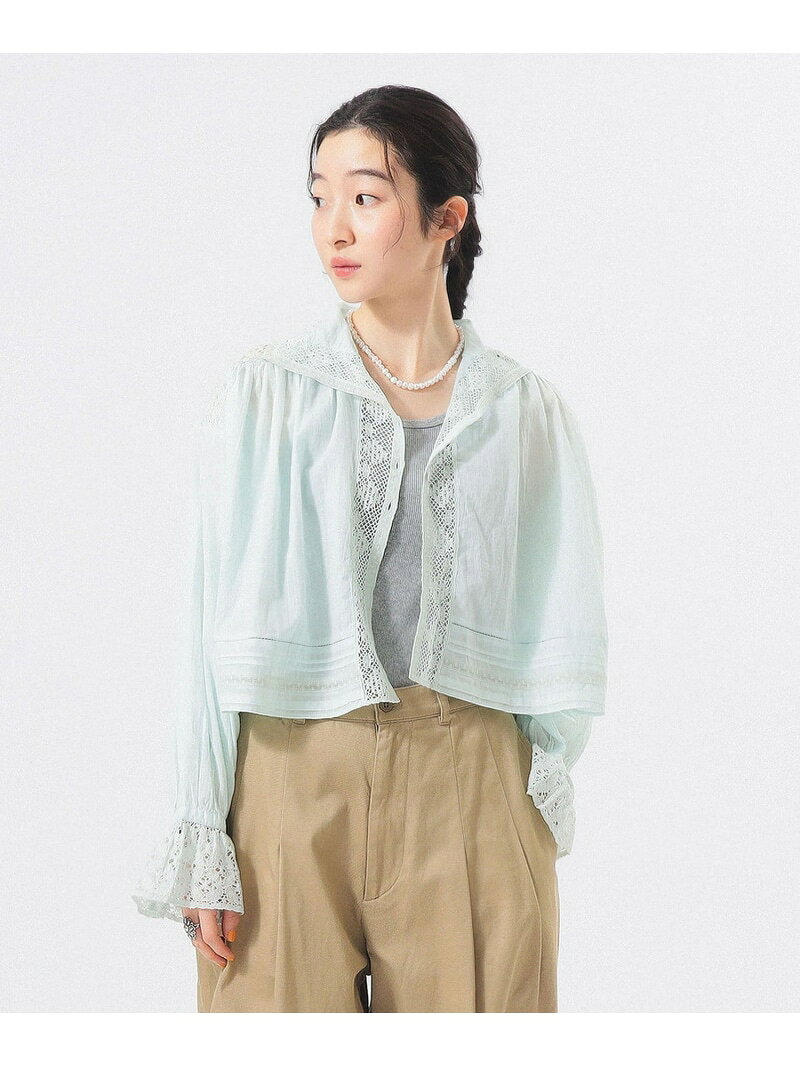 乐天商城 - ヴィンテージ レース ブラウス BEAMS BOY ビームス ウイメン トップス シャツ・ブラウス グリーン ブラック ホワイト【送料無料】[Rakuten Fashion]