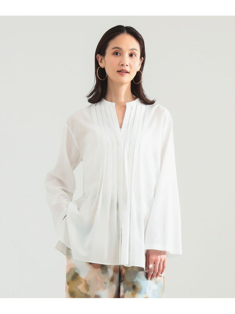 乐天商城 - タックBL Demi-Luxe BEAMS デミルクス ビームス トップス シャツ・ブラウス ホワイト ブラック【送料無料】[Rakuten Fashion]