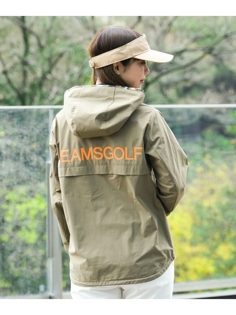 【撥水】＜WOMEN＞BEAMS GOLF ORANGE LABEL / フラワー パイピング ブルゾン 24SS BEAMS GOLF ORANGE LABEL ビームス ゴルフ ジャケット・アウター ブルゾン・ジャンパー カーキ ホワイト【送料無料】[Rakuten Fashion]