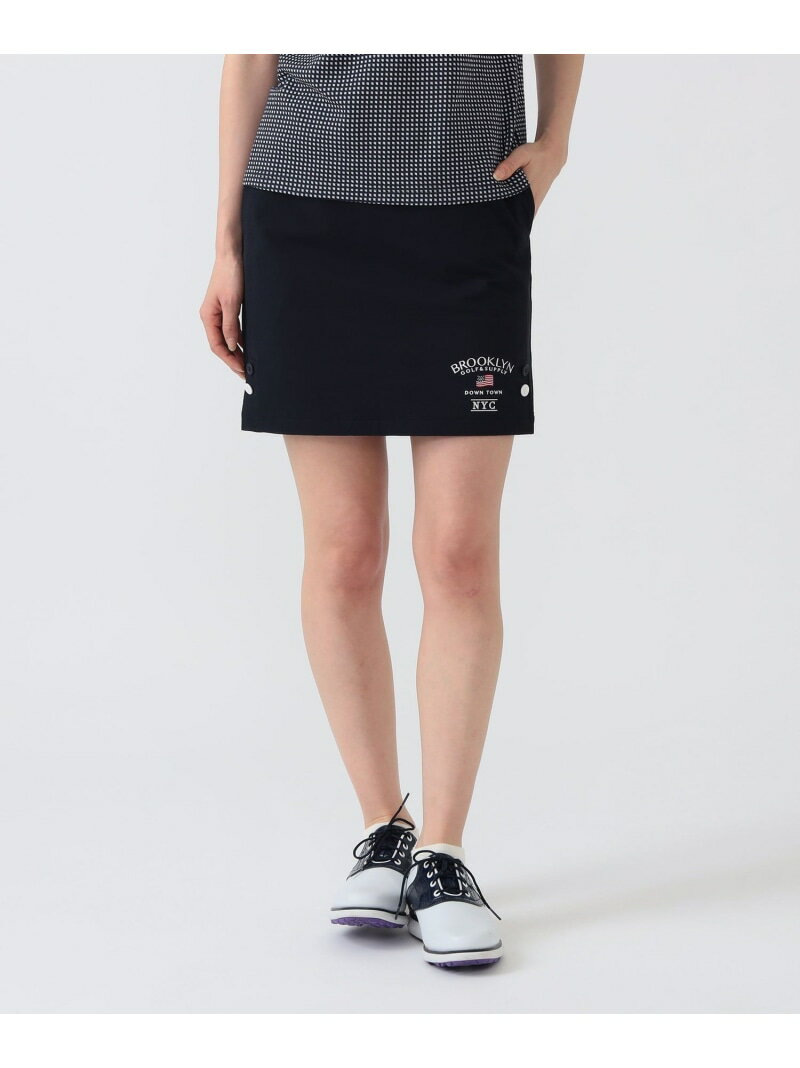 乐天商城 - PURPLE LABEL / ブルックリン ストレッチ スリットスカート BEAMS GOLF PURPLE LABEL ビームス ゴルフ スカート その他のスカート ネイビー レッド【送料無料】[Rakuten Fashion]