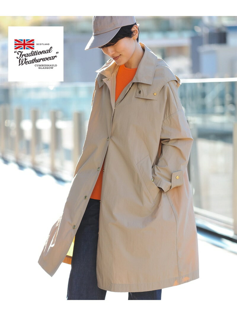 トラディショナル ウェザーウェア コート レディース Traditional Weatherwear / Malton フード ロングコート レイングッズ Demi-Luxe BEAMS デミルクス ビームス ジャケット・アウター その他のジャケット・アウター ブラック【送料無料】[Rakuten Fashion]