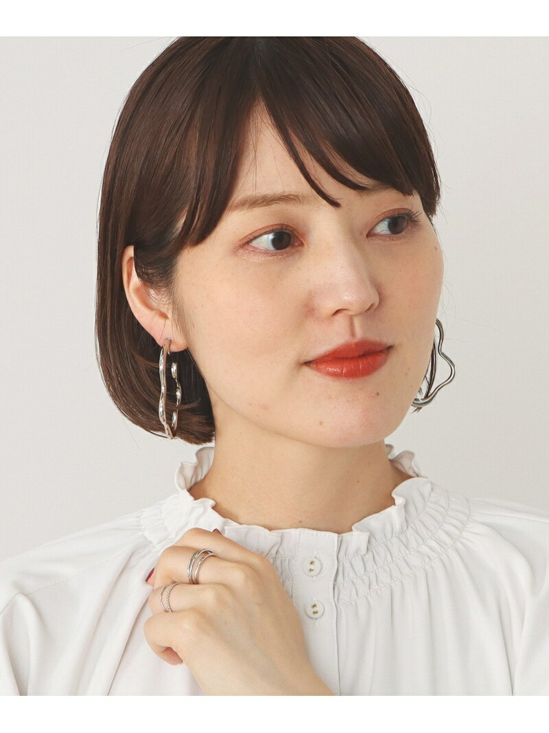 BEAMS HEART / ウェーブ ビッグイヤリング BEAMS HEART WOMEN ビームス ハート アクセサリー・腕時計 ピアス シルバー ゴールド[Rakuten Fashion]のサムネイル