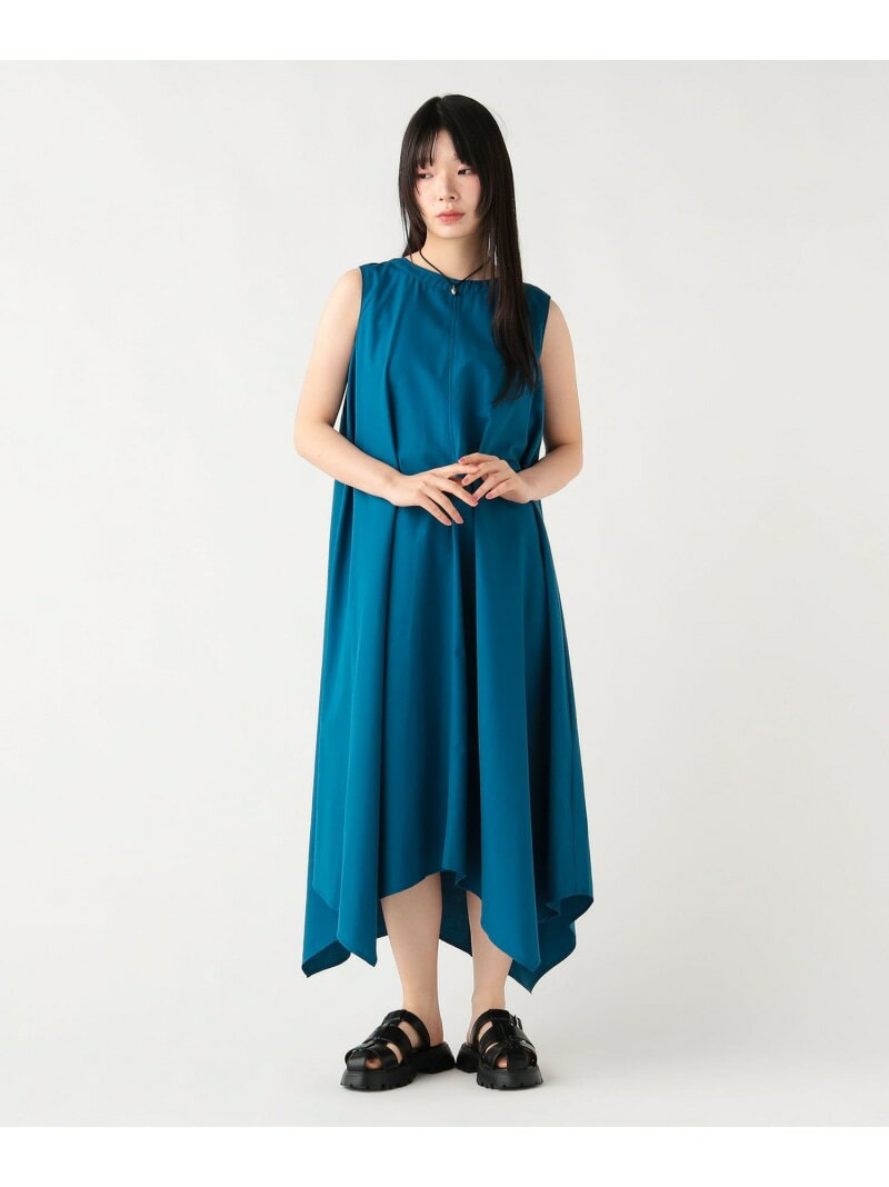 Rakuten - コットン ノースリーブ切替 フレアワンピース 26SS ウォッシャブル 旅行 BEAMS HEART WOMEN ビームス ハート ワンピース・ドレス その他のワンピース・ドレス ブルー グレー ブラック オレンジ【送料無料】[Rakuten Fashion]