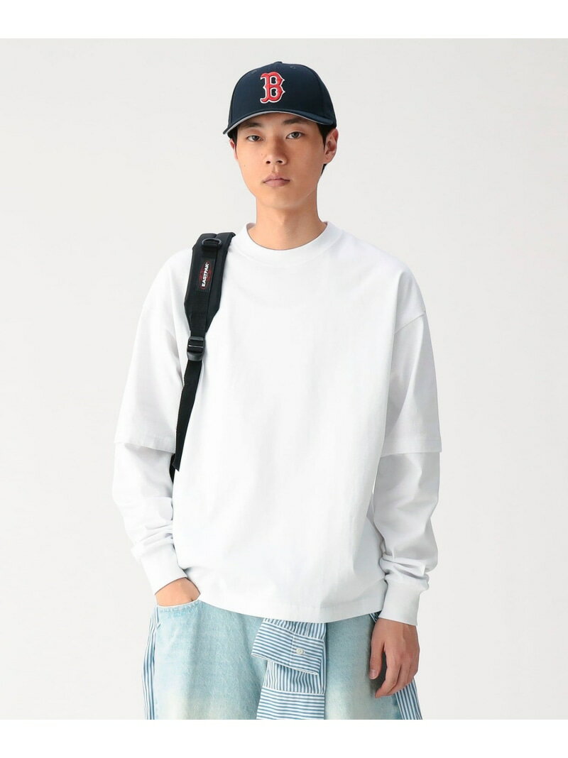 Rakuten - 【別注】Champion / フェイク レイヤード ロングスリーブ Tシャツ BEAMS ビームス メン トップス カットソー・Tシャツ ブラック ホワイト ブルー【送料無料】[Rakuten Fashion]
