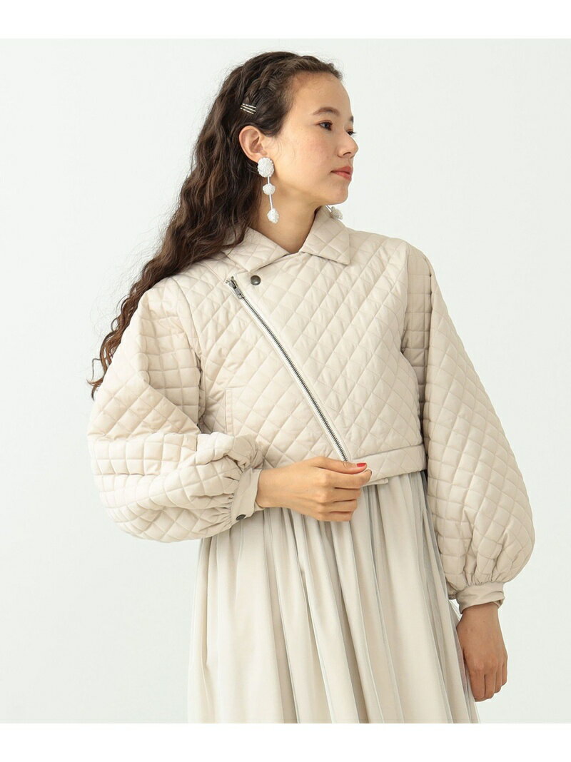 【SALE／20%OFF】【インフルエンサーAyaさんコラボ】Aya × CAROLINA GLASER / キルトライダース アウター CAROLINA GLASER カロリナ グレイサー ジャケット・アウター ブルゾン・ジャンパー ホワイト ブラック【RBA_E】【送料無料】[Rakuten Fashion]のサムネイル