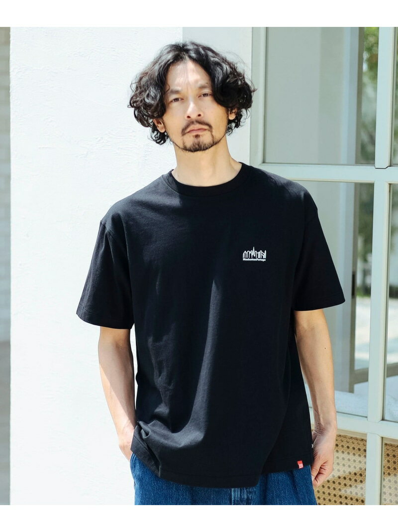 Manhattan Portage / S/S Print T-Shirt B:MING by BEAMS ビーミング ライフストア バイ ビームス トップス カットソー・Tシャツ ブラック ネイビー ホワイト【送料無料】[Rakuten Fashion]