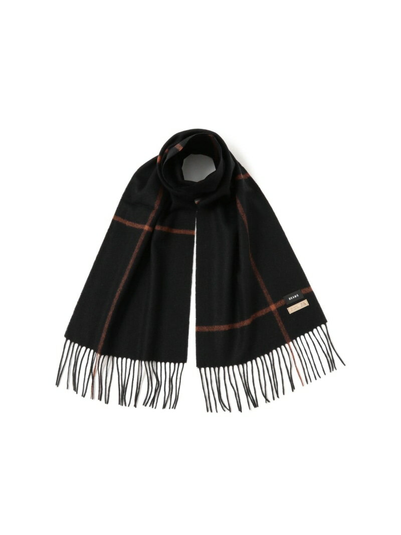 ウィンドウペンチェック アルパカ マフラー BEAMS ビームス メン ファッション雑貨 マフラー・ストール..